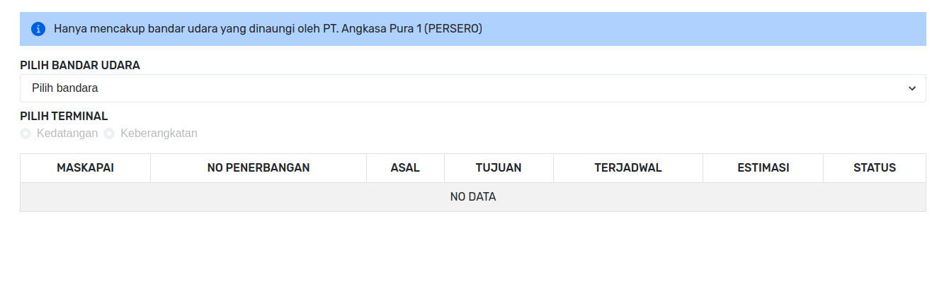 Realtime Cek Jadwal Penerbangan Bandara Domestik